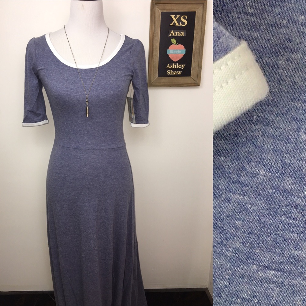 LuLaRoe Ana Maxi Dress-1/4 length sleeve